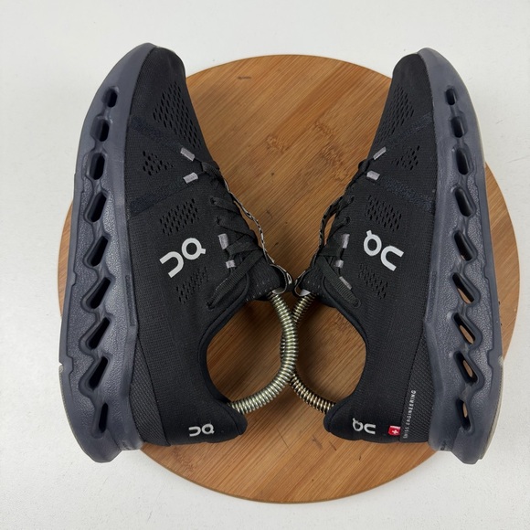 On Running CloudSurfer 2 Women’s Black and Gray Athletic Sneakers - Picture 6 of 11